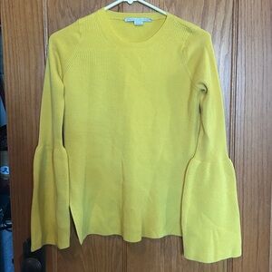 Stella MacCartney Yellow Bell Sleeve Sweater Size 38 - 100% wool